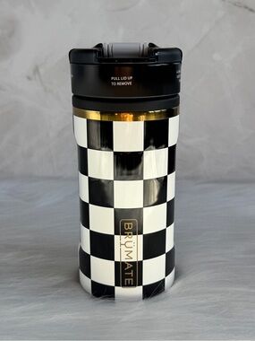 BrüMate Trio - Royal Check - Black & White with Gold Accent - Royal Check